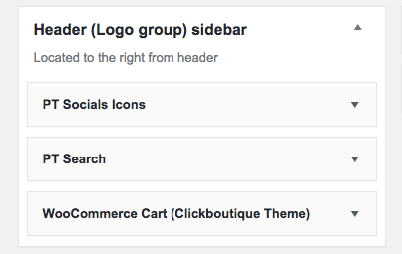 ClickBoutique Theme Header Widgets
